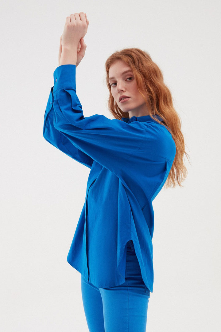 Oversize Basic Shirt Sax