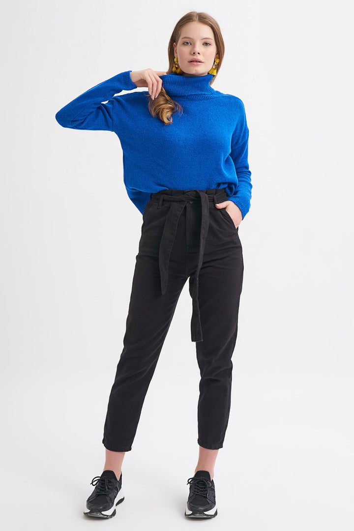 Turtleneck Sweater Sax