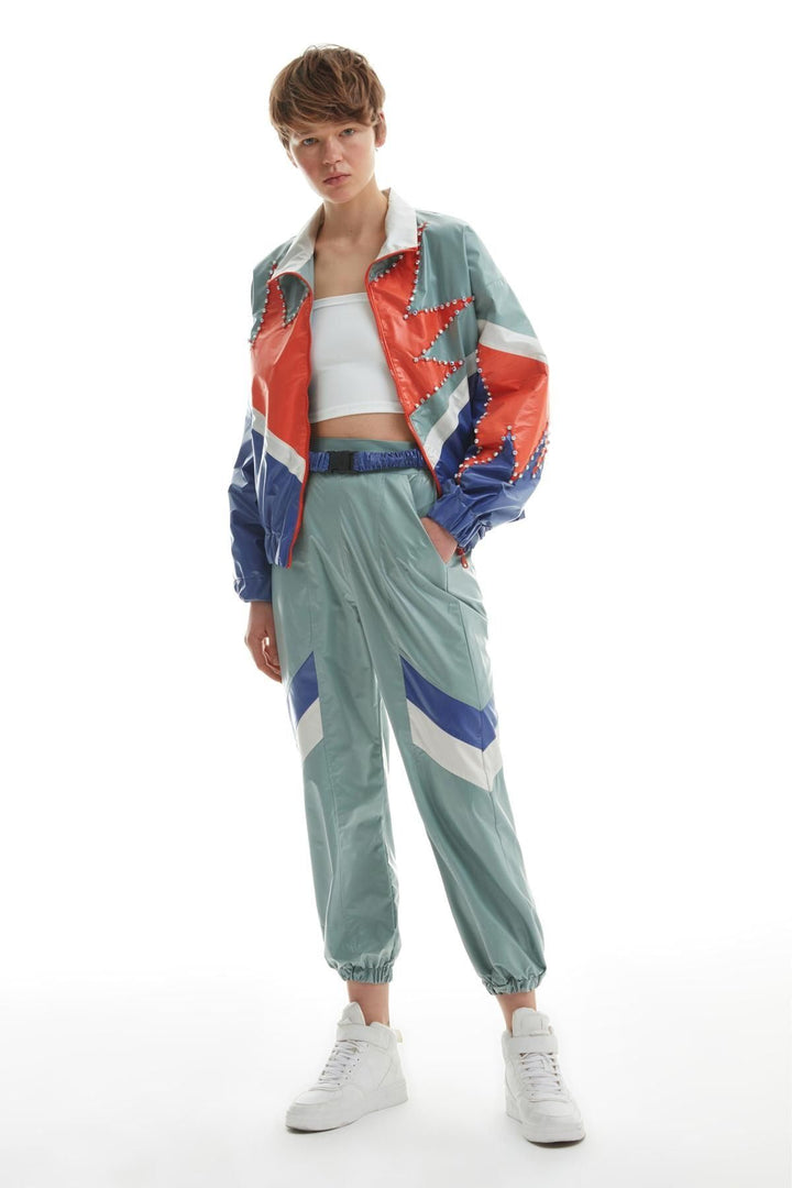 Stone Detailed Garnish Jacket Mint