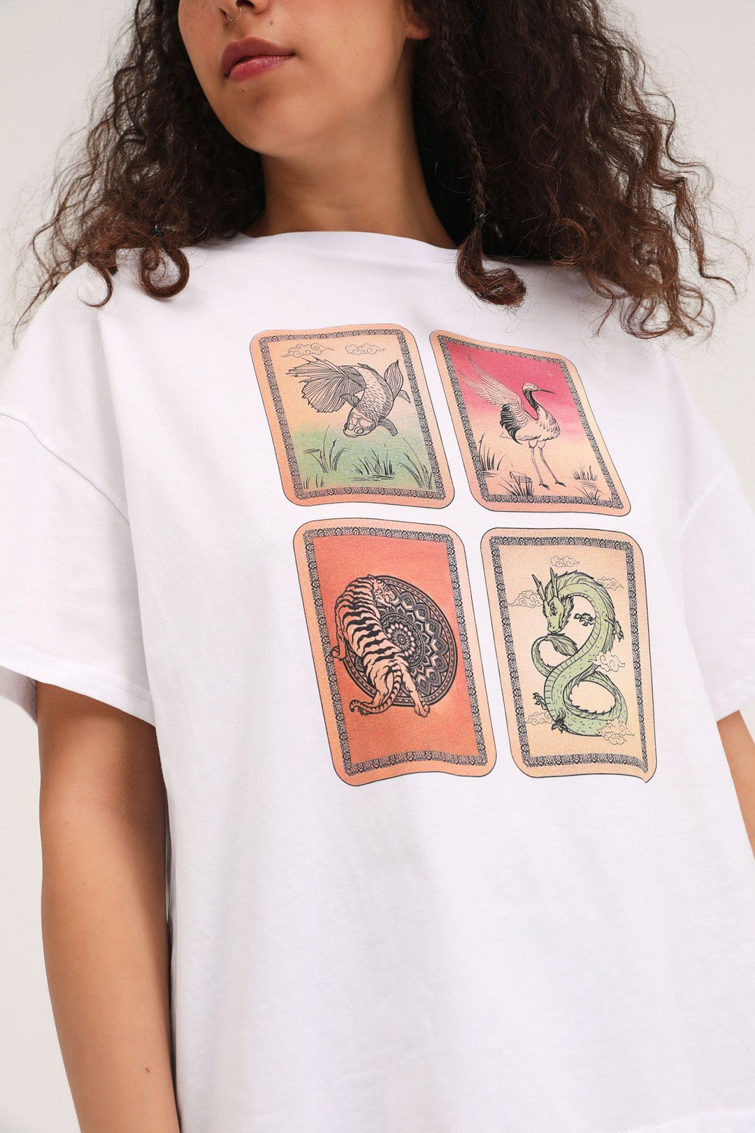 Printed Crop T-Shirt White