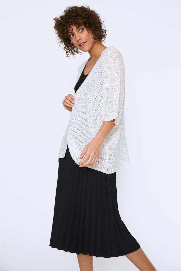 Loose Knitwear Cardigan Ecru