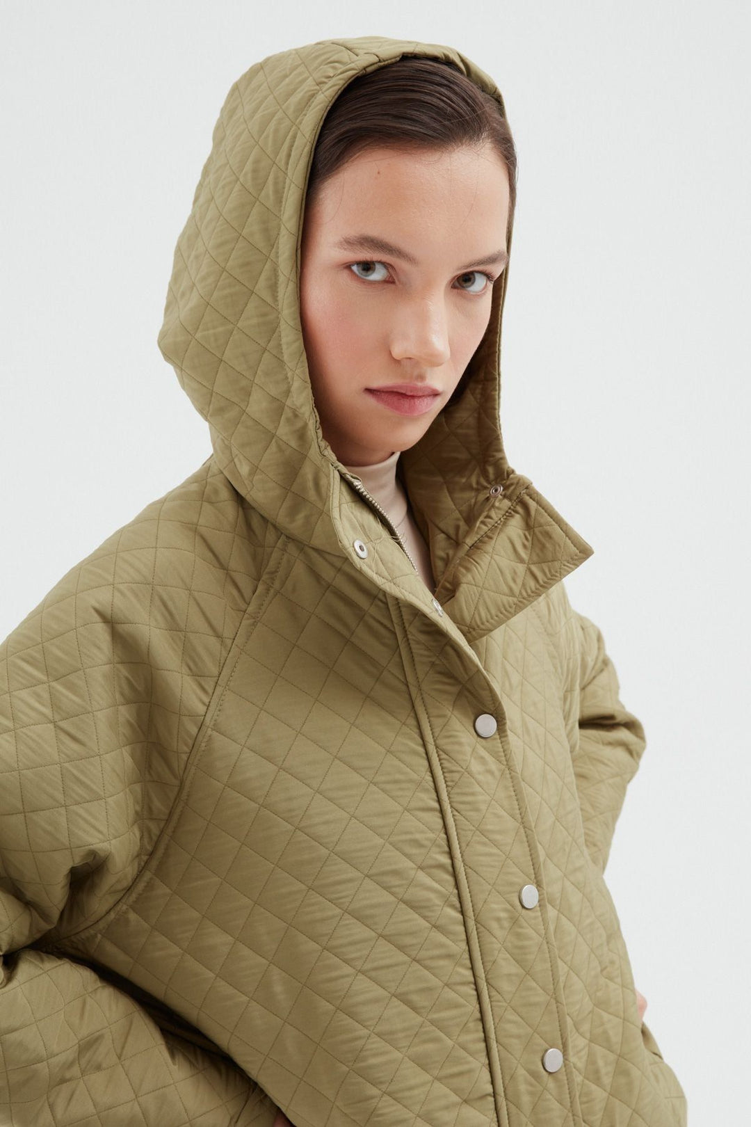 Oversize Kapitone Mont Haki