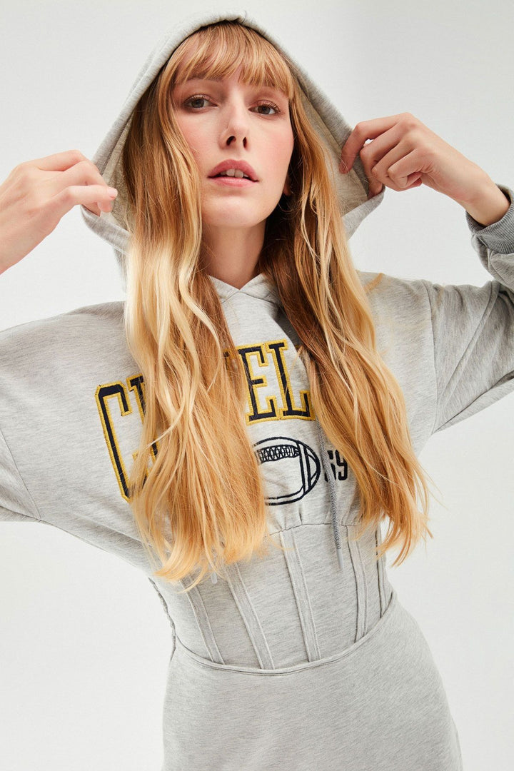 Underwire Sweatshirt Dress Graymelange