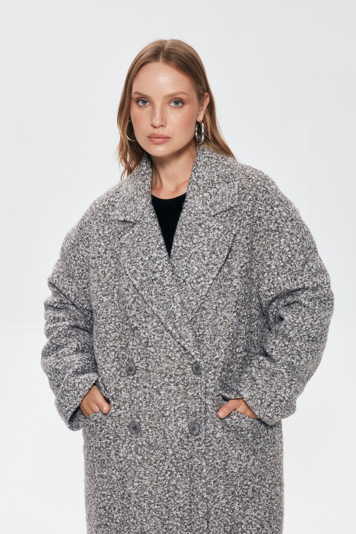 Melted Oversize Coat Anthracite