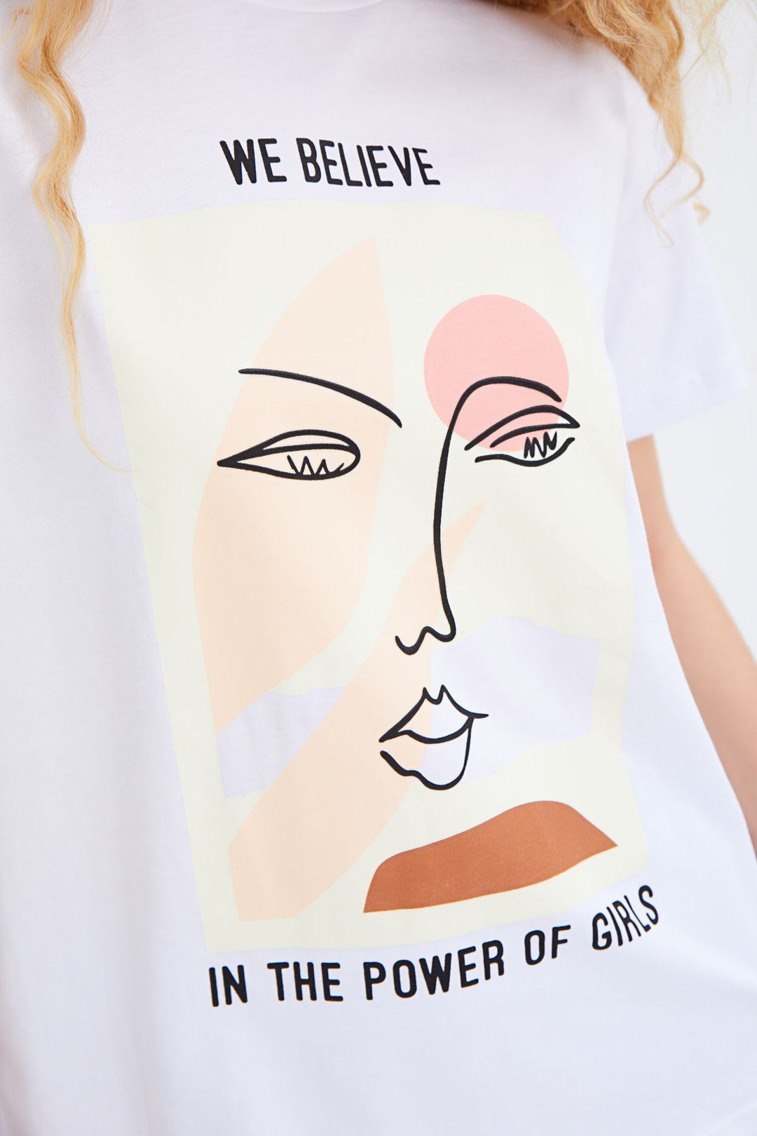 Baskılı Tişört Beyaz