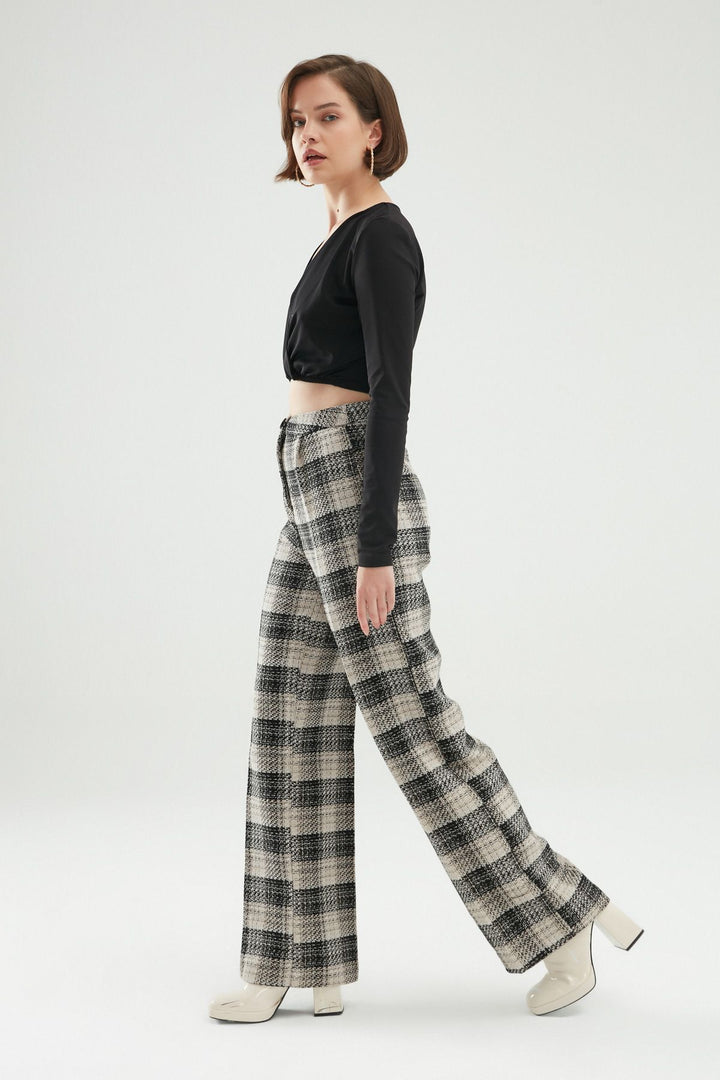 Wide Leg Trousers Black