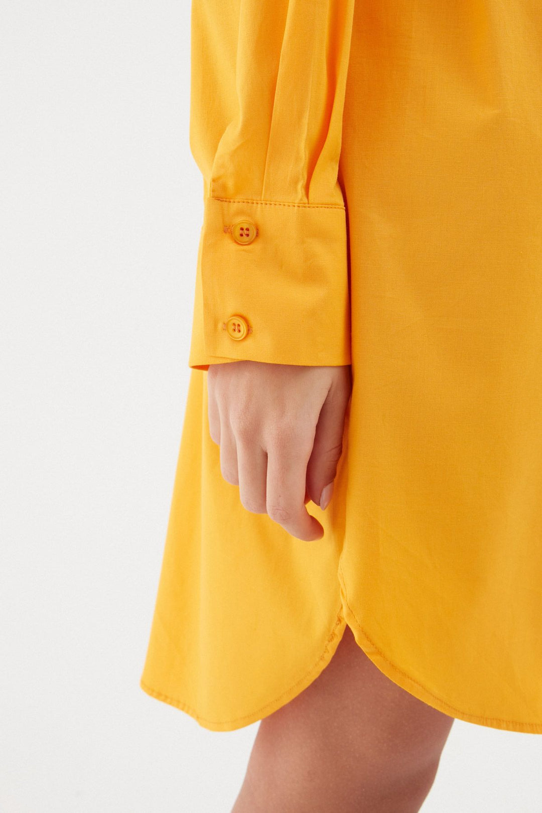 Oversize Shirt Dress Orange