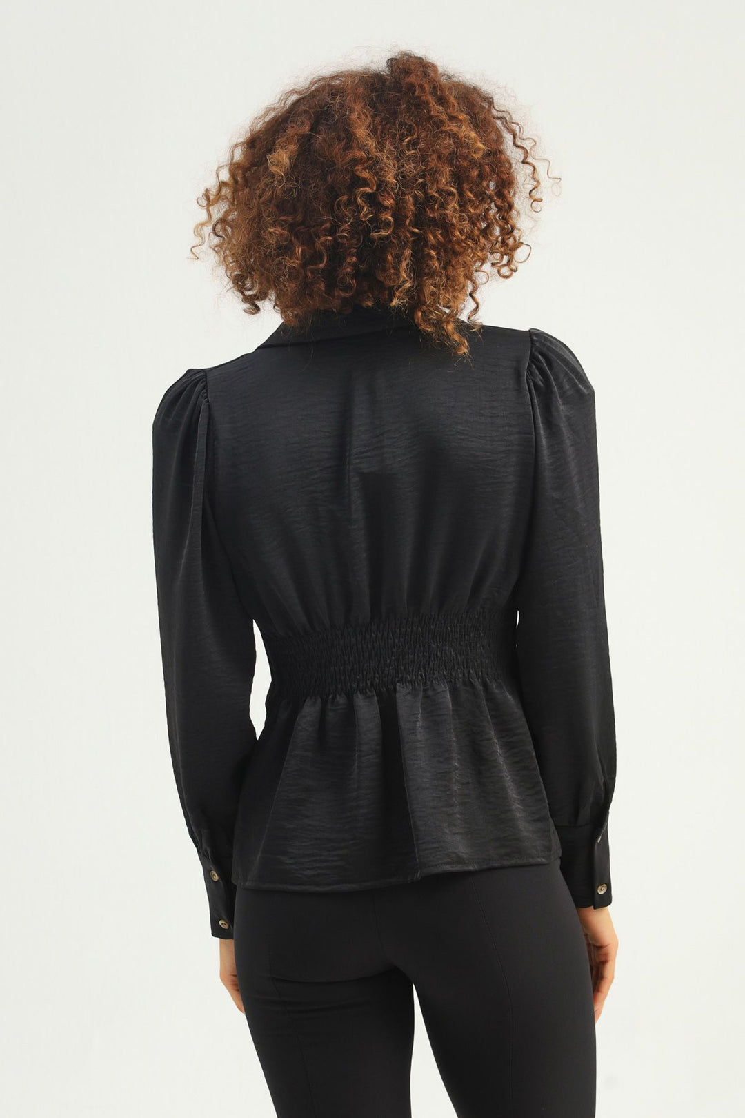 Waistcoat Double Breasted Buttoned Blouse Black