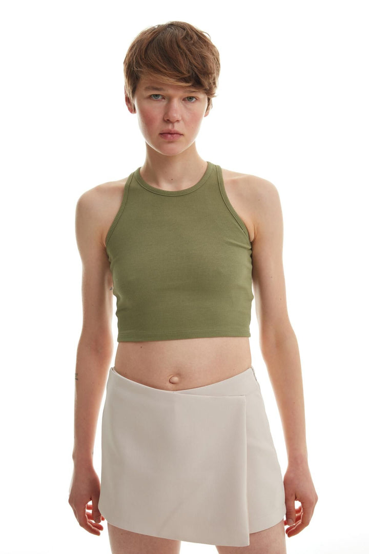 Asymmetric Short Skirt Stone