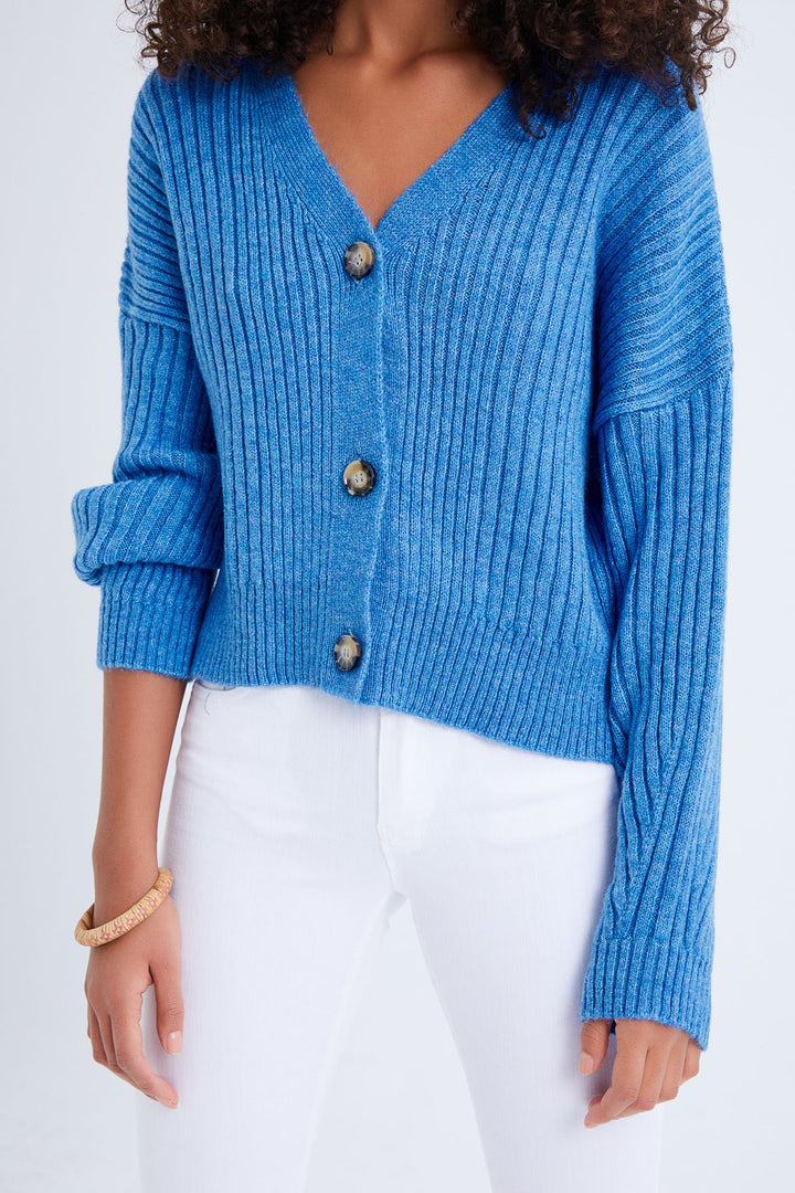 Buttoned Cardigan Blue