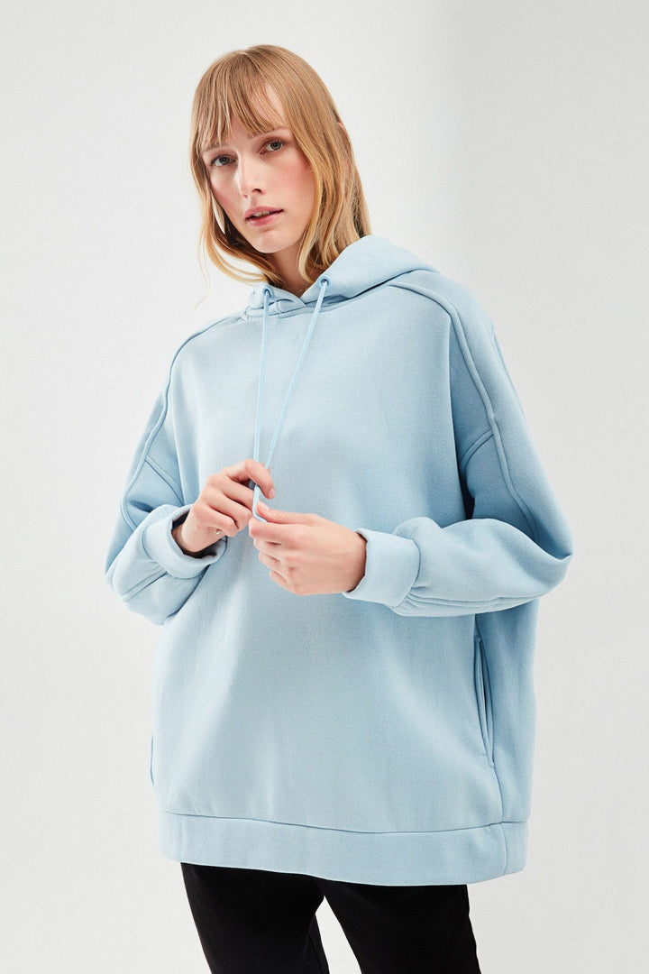 Hooded Oversize Sweatshirt Baby Blue