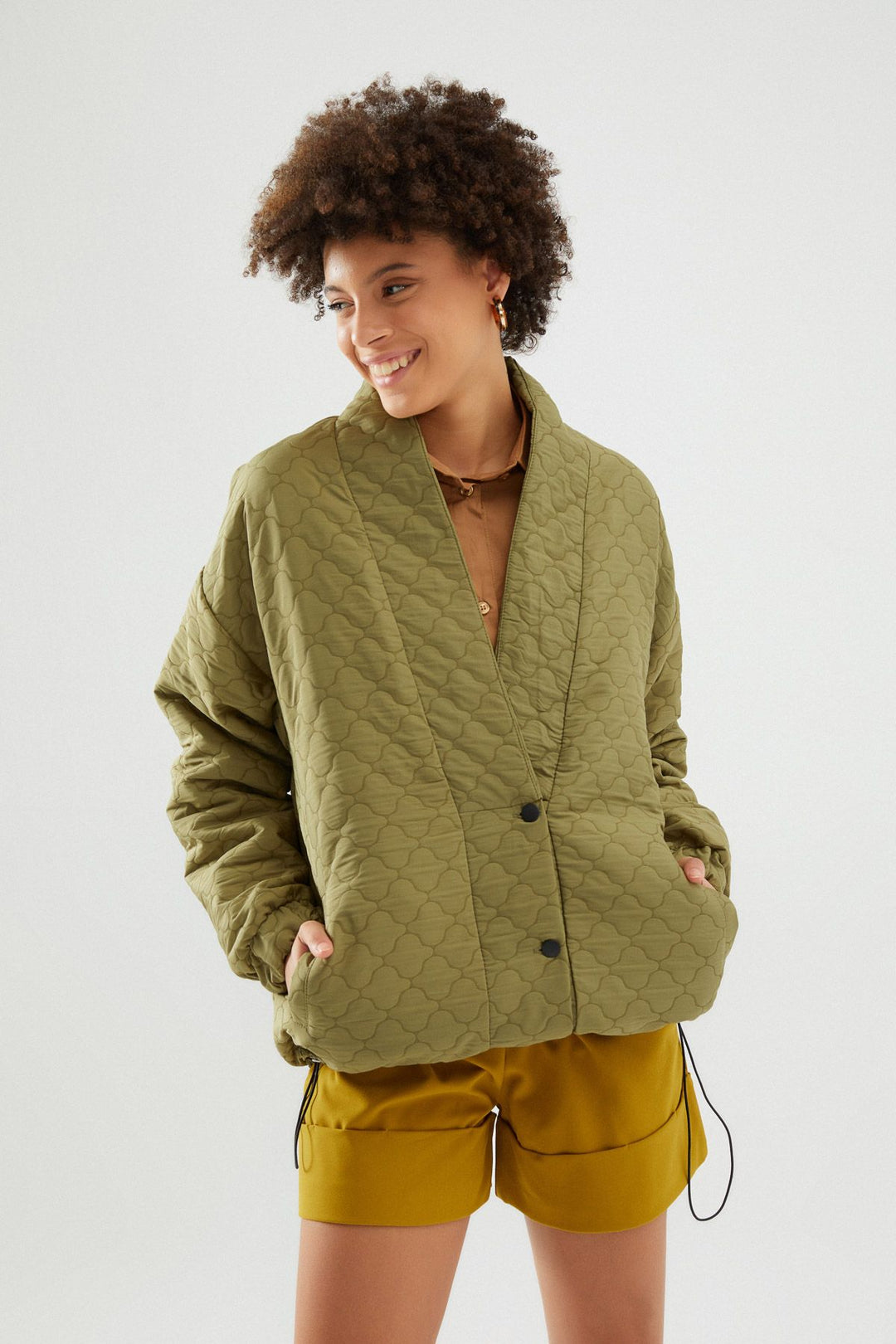 Quilted Jacket Khaki