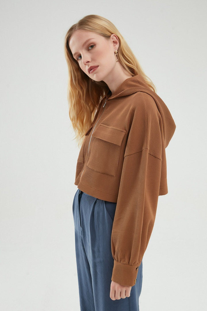 Hooded Jacket Brown