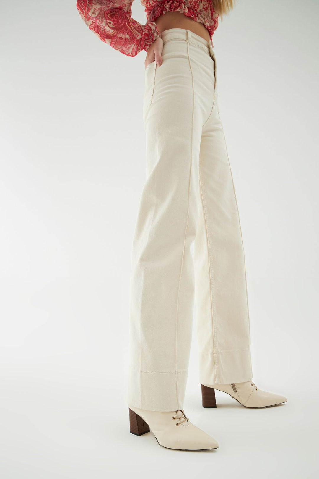 Bol Paça Gabardin Pantolon Kemik