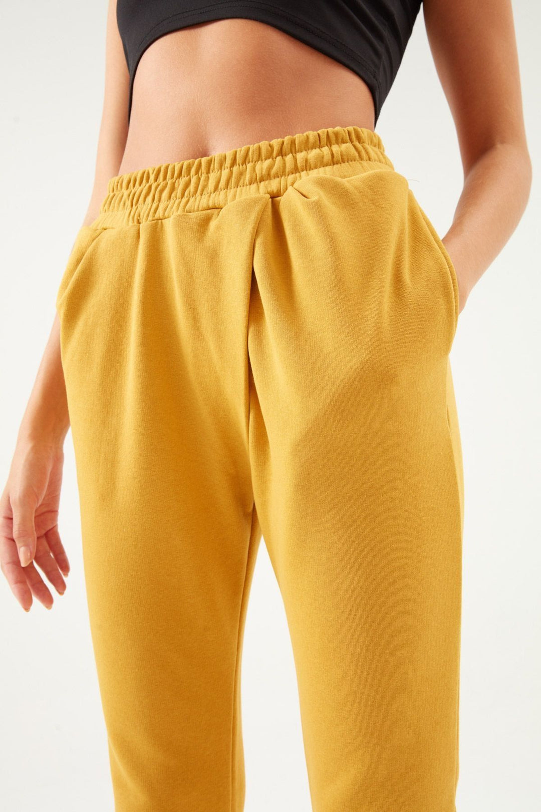 Elastic Waist Tracksuit Mustard