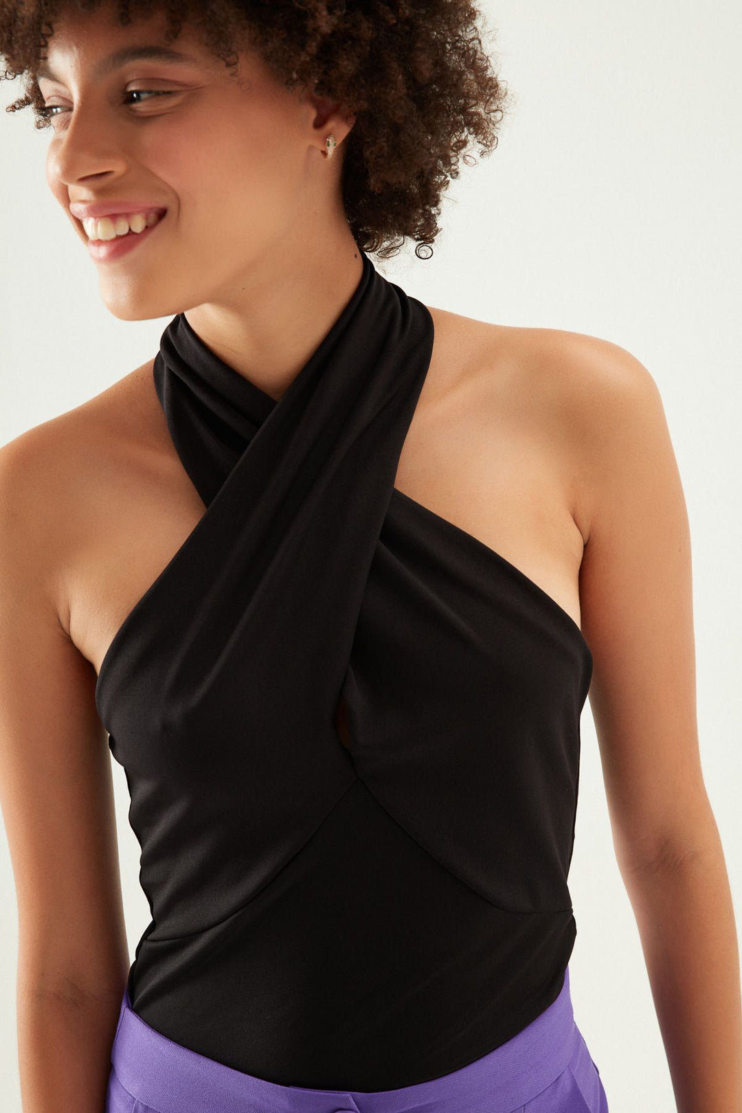 Cross Bodysuit Black