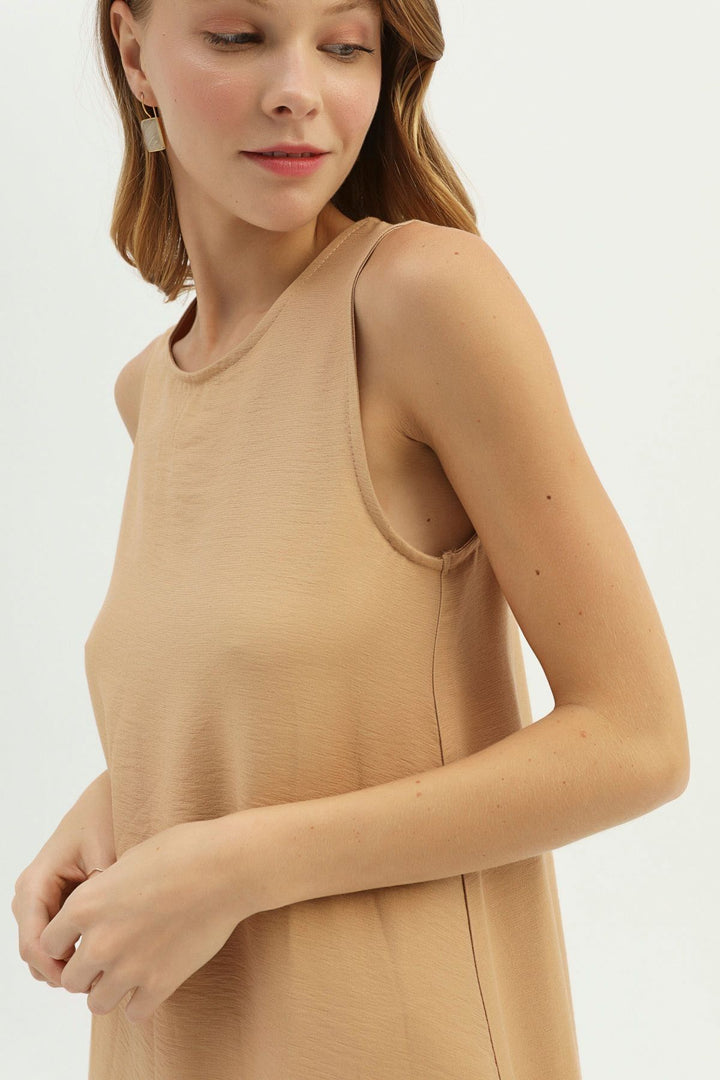 Basic Midi Dress Camel
