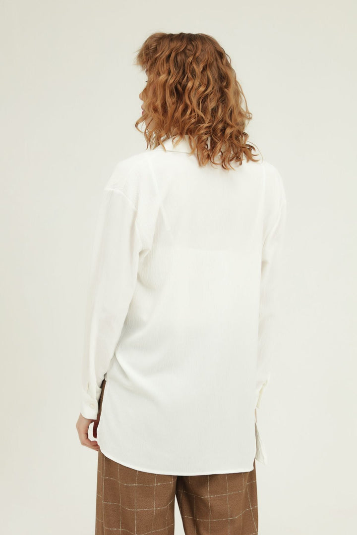 White Shirt with Undershirt and Tie Detail