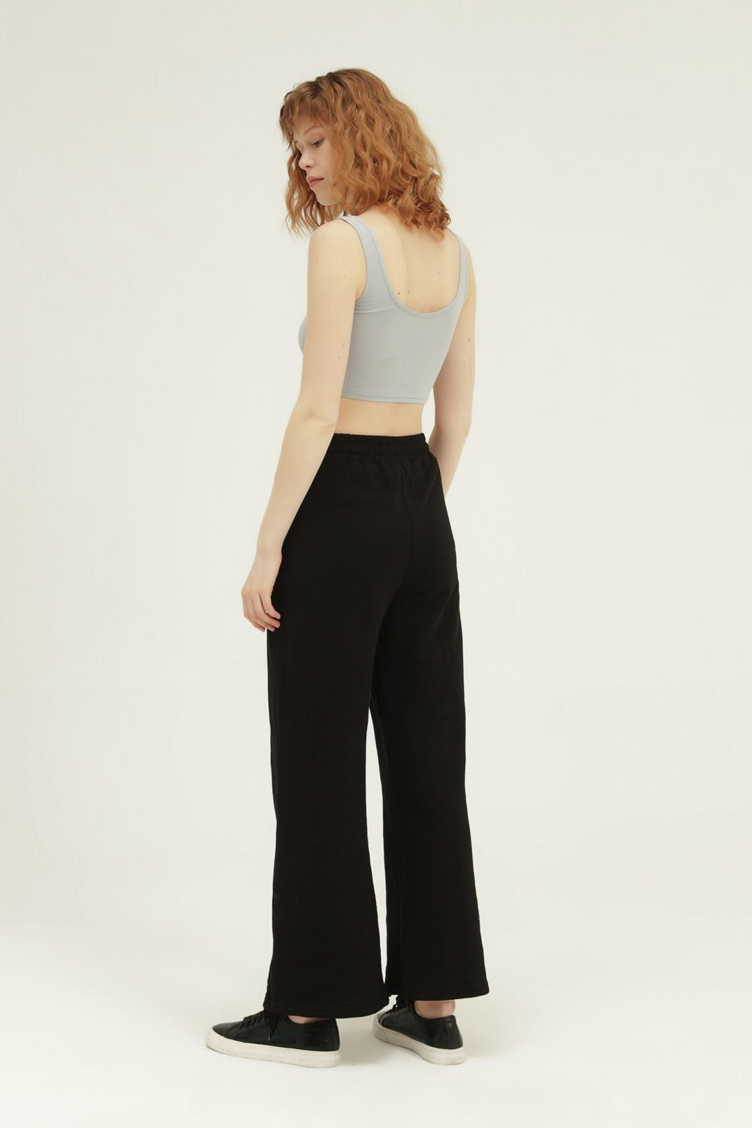 Wide Leg Snap Snap Tracksuit Black