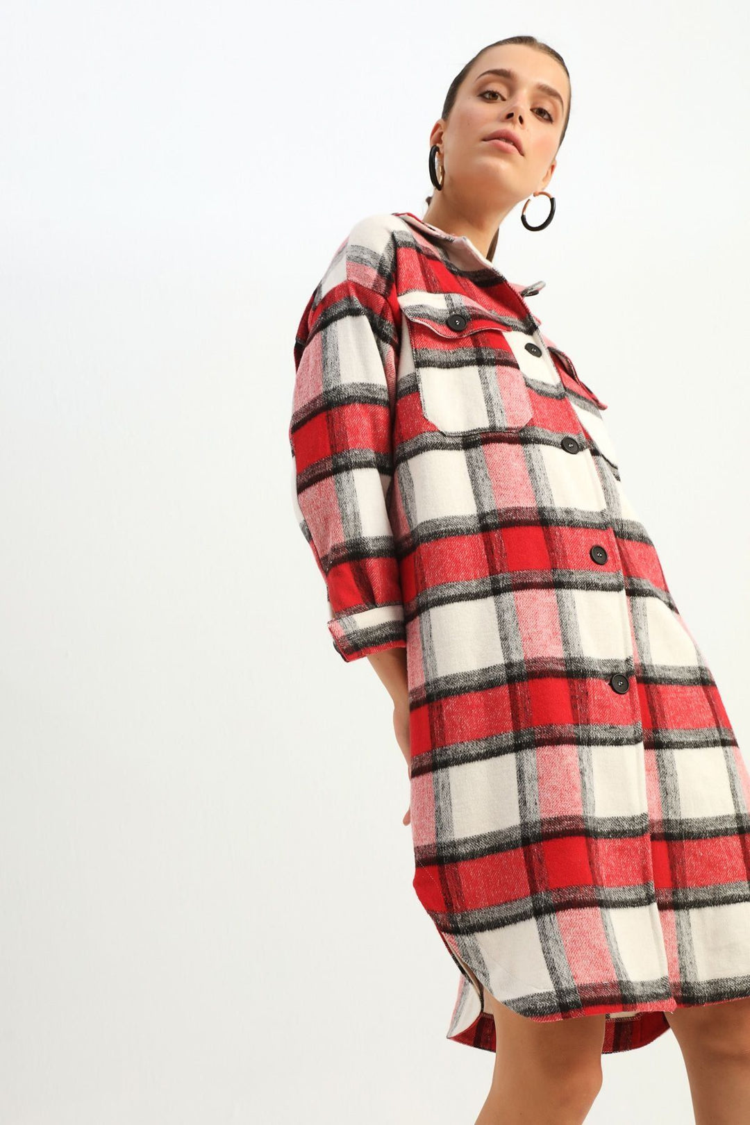 Uzun Oduncu Gömlek Kırmızı