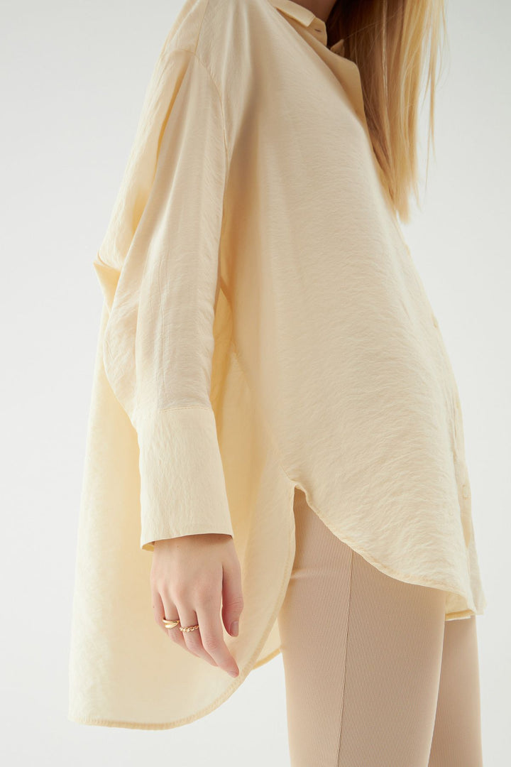 Oversize Cut Shirt Beige