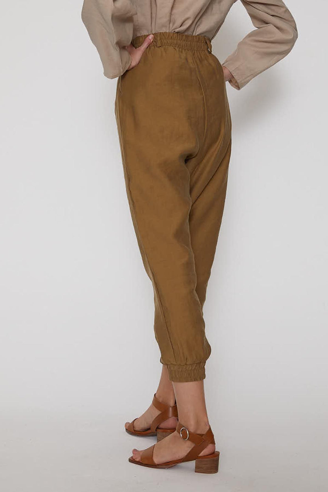 Paçası Lastikli Jogger Pantolon Haki