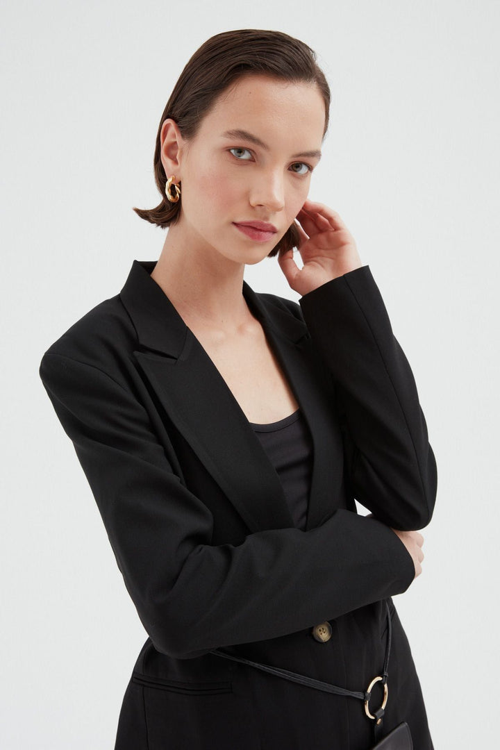 Belt Bag Blazer Jacket Black