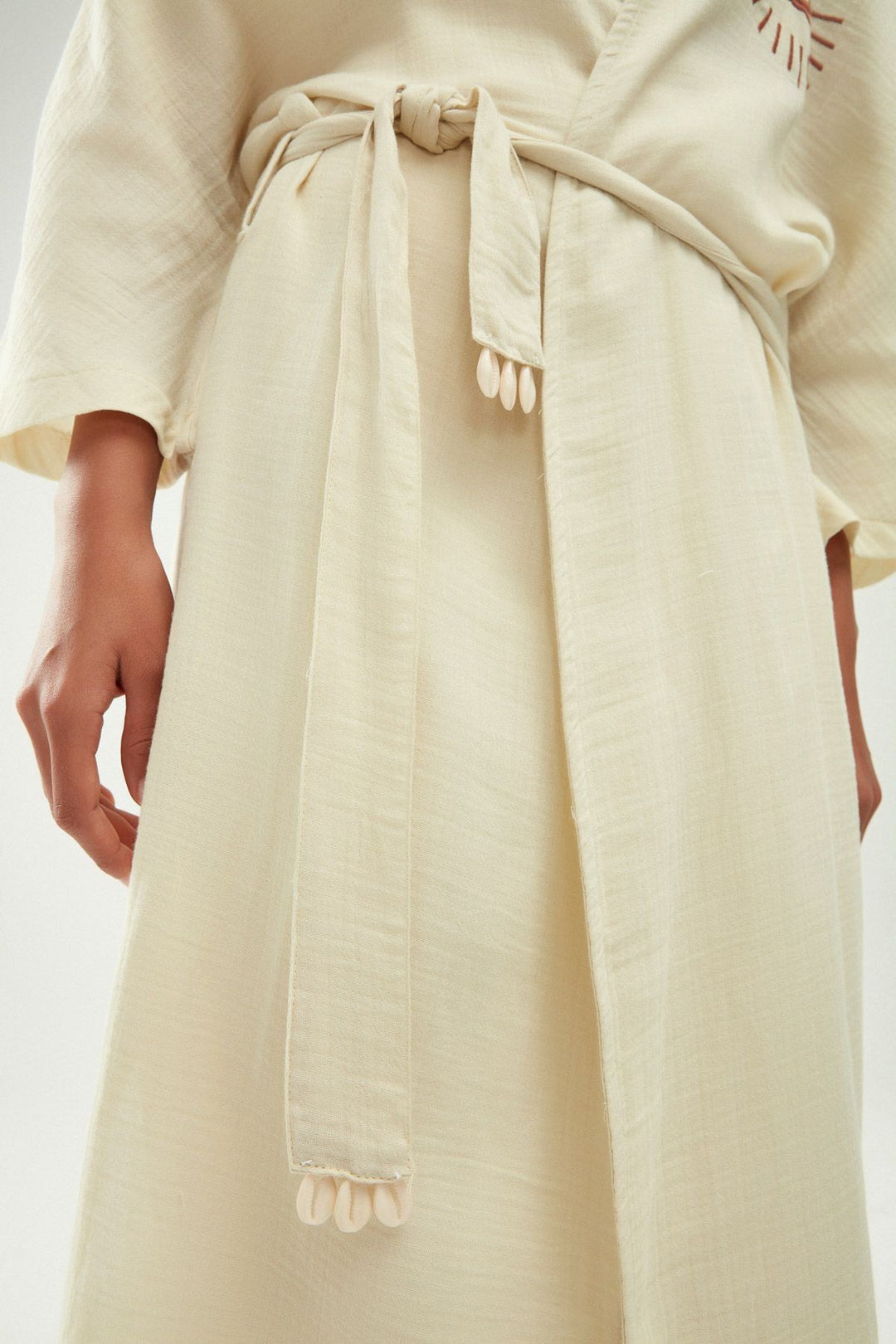 Nakış Detaylı Kimono Naturel