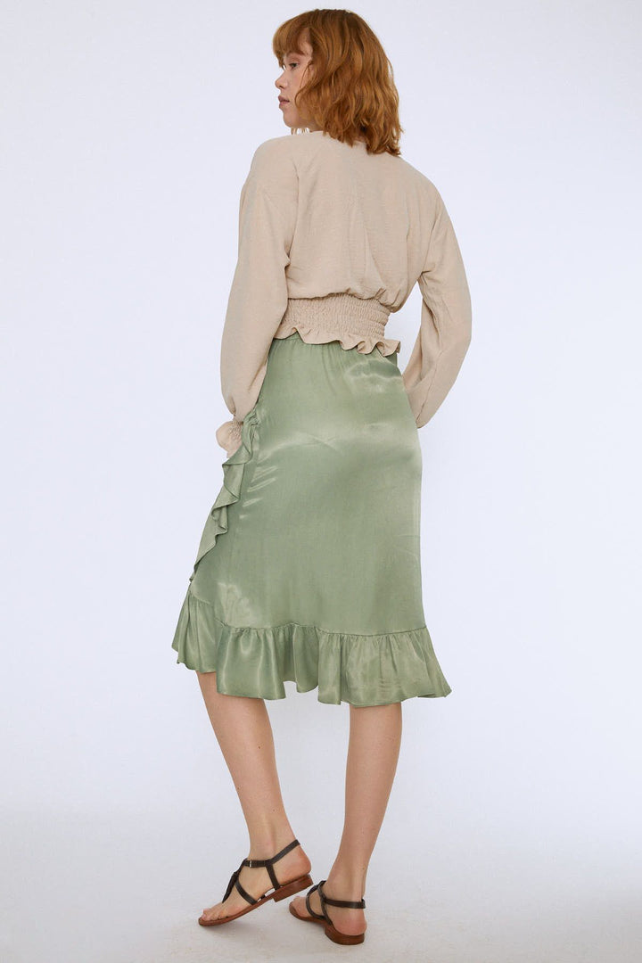 Frilly Midi Skirt Mint