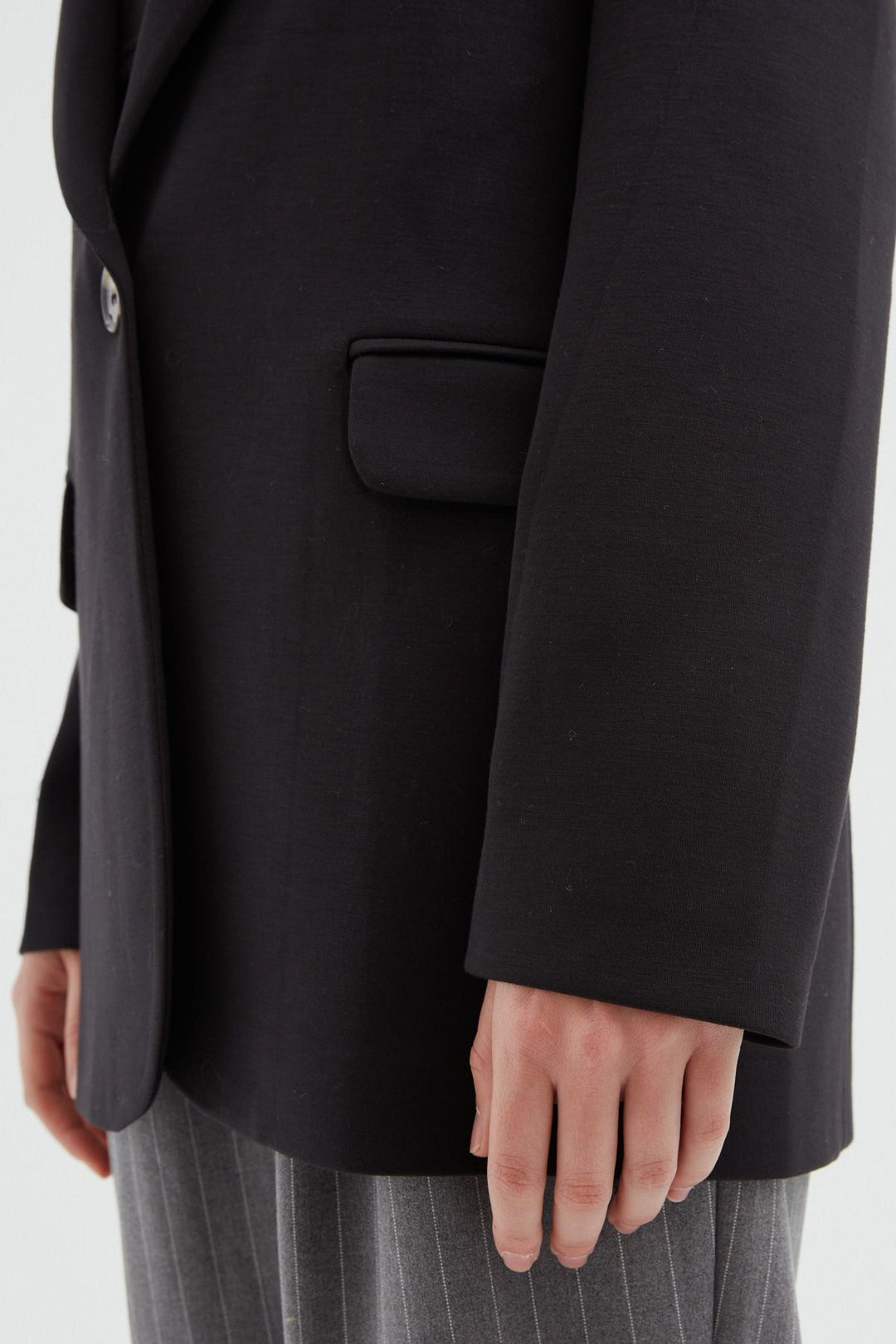 Tek Düğmeli Blazer Ceket Siyah