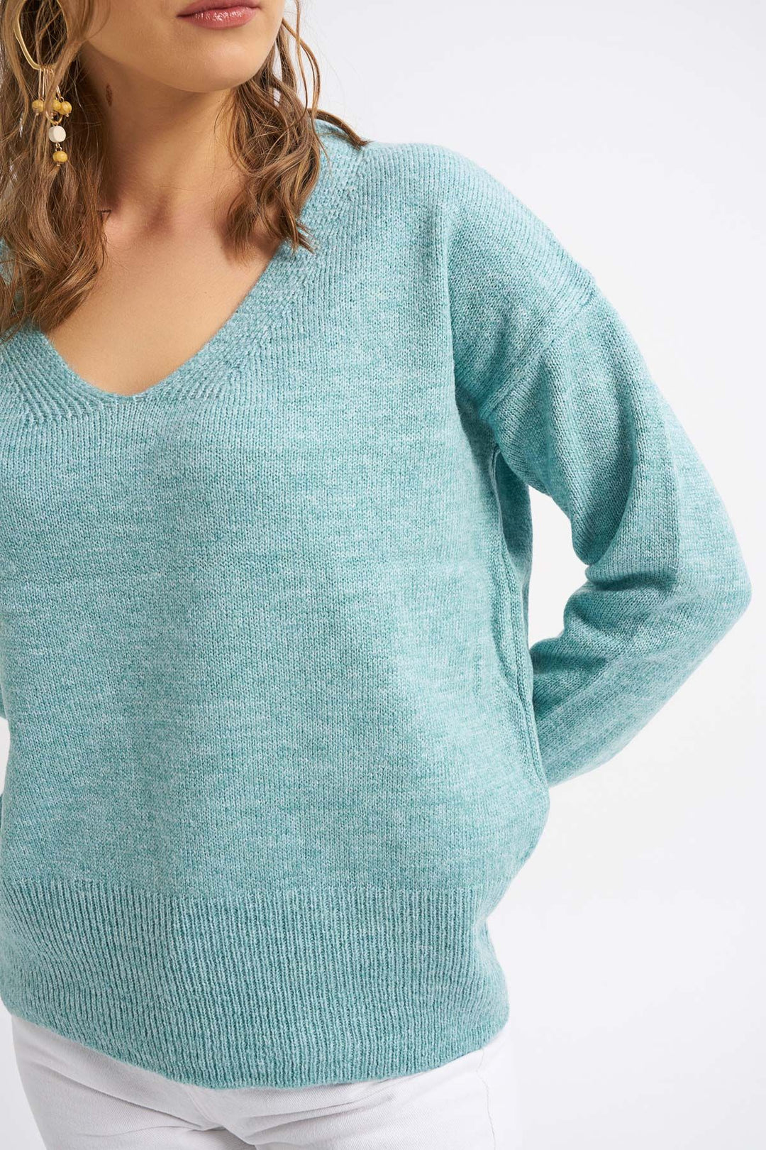 V Neck Sweater Mint