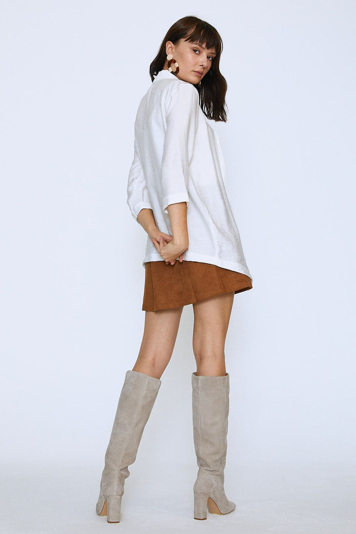 Shawl Collar Jacket Ecru