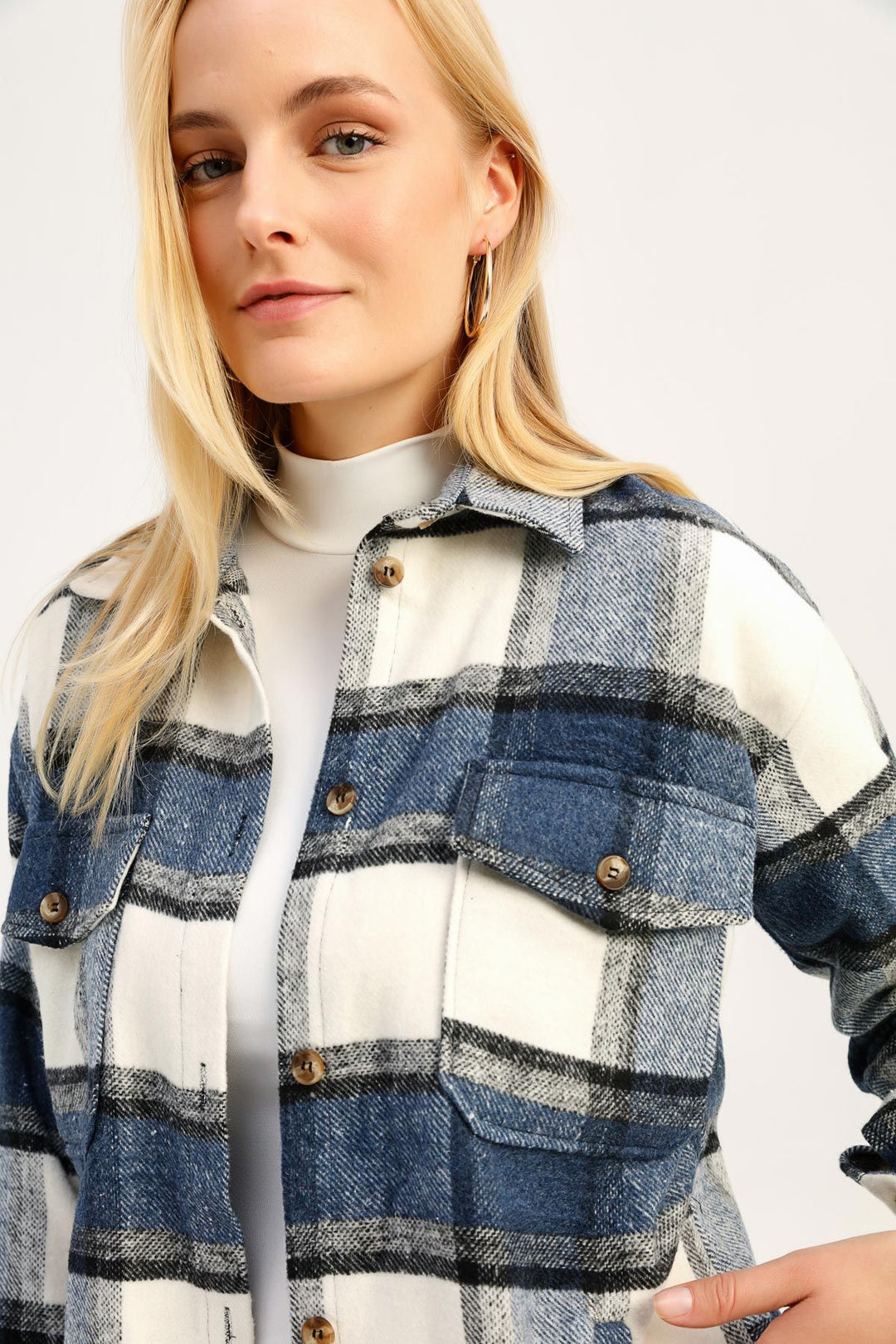 İki Cepli Oduncu Gömlek İndigo