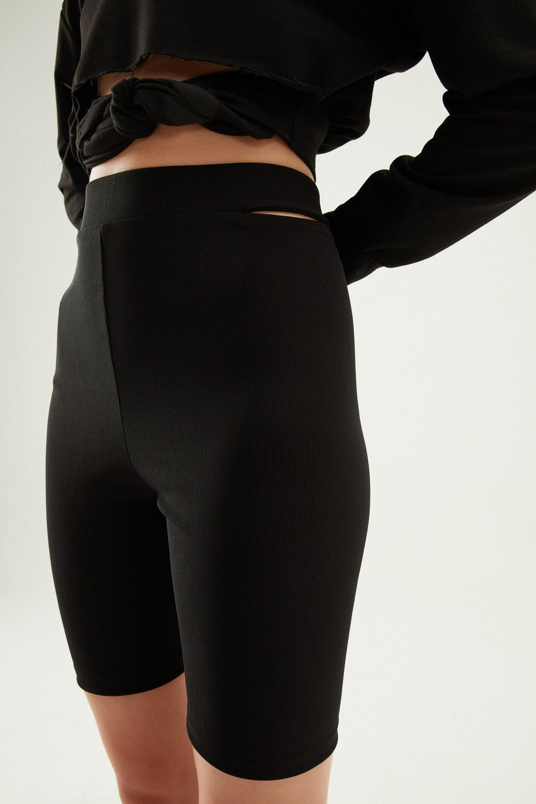 Decollete Biker Leggings Black