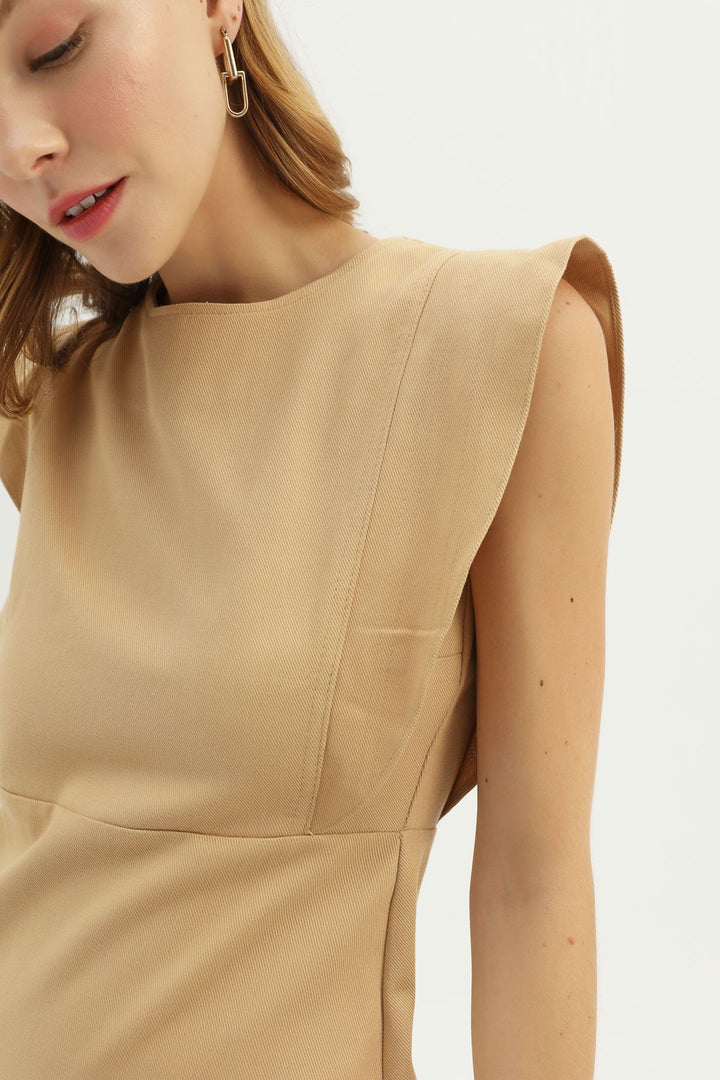 Flywheel Gabardine Dress Camel