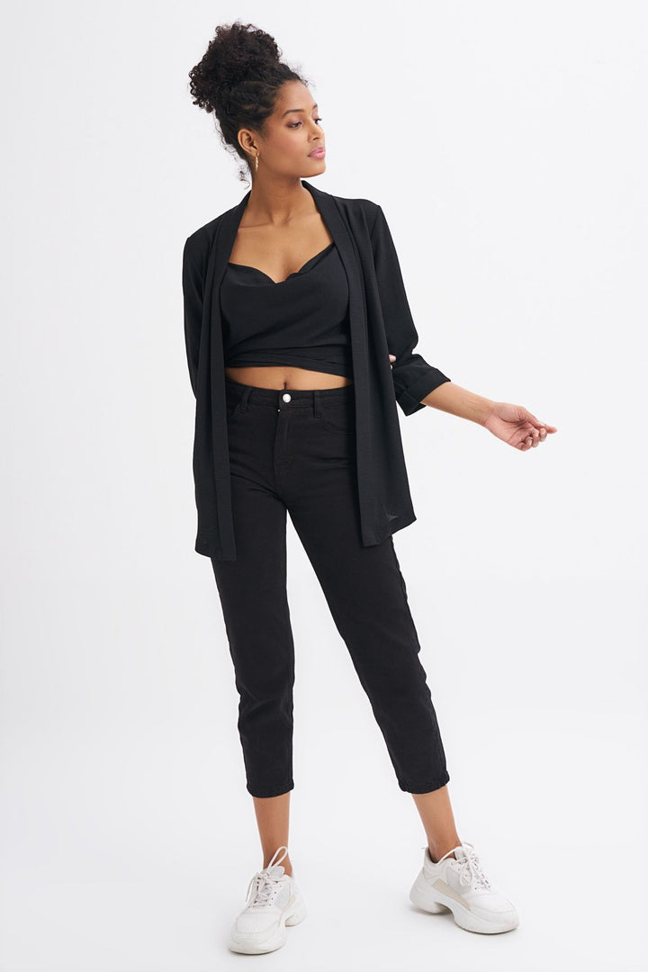 Şal Yaka Ceket Siyah