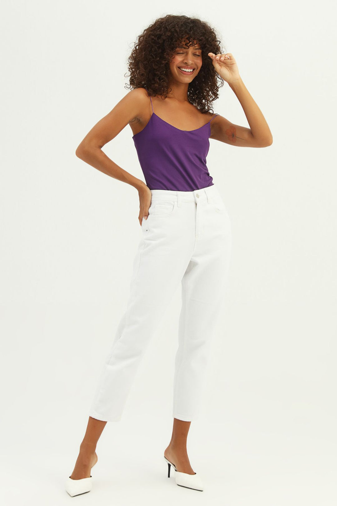 Rope Strap Undershirt Purple