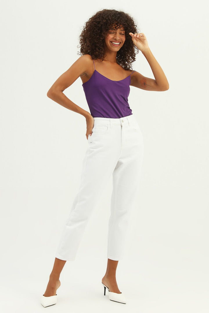 Rope Strap Undershirt Purple