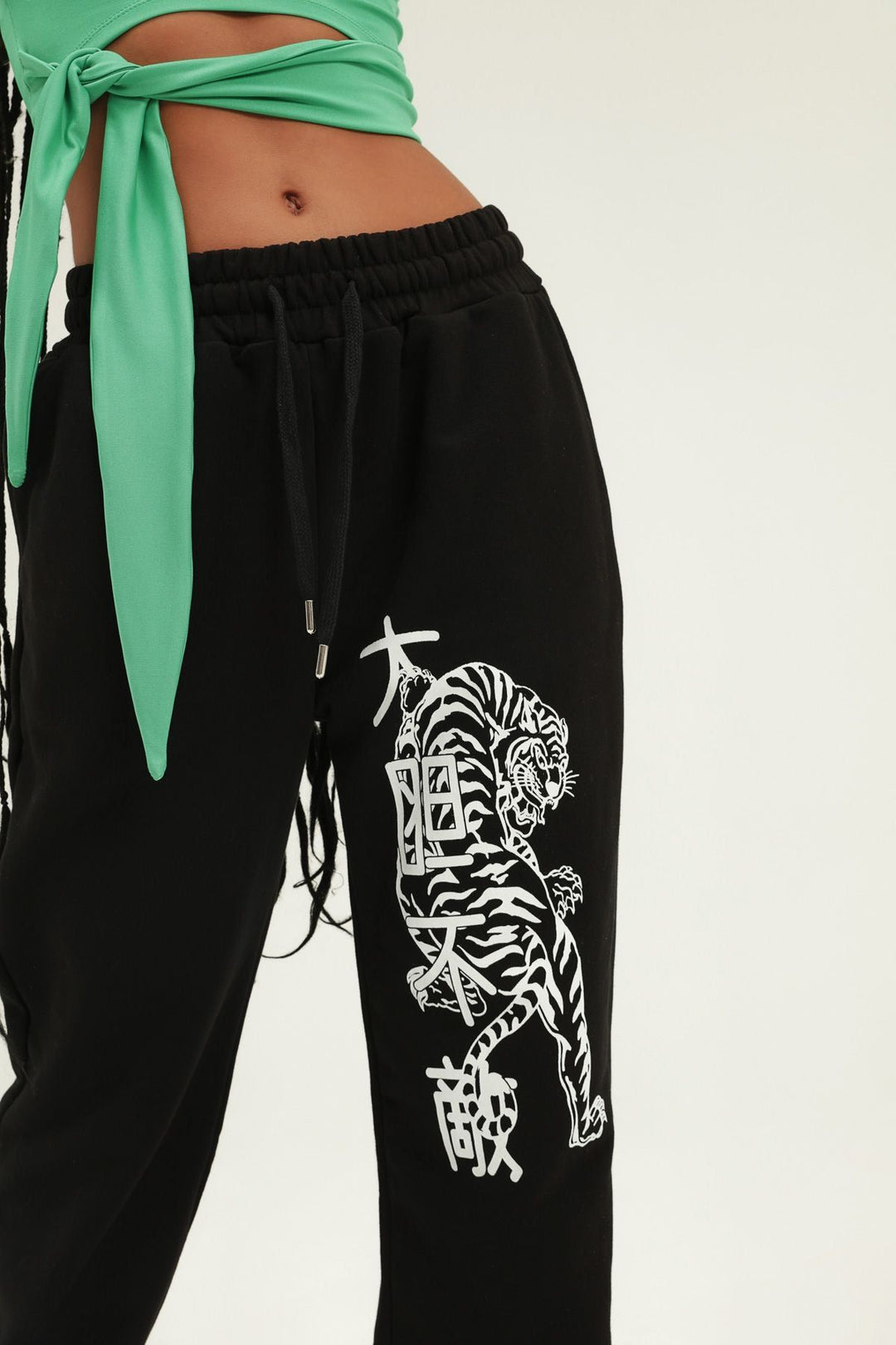 Printed Jogger Tracksuit Black