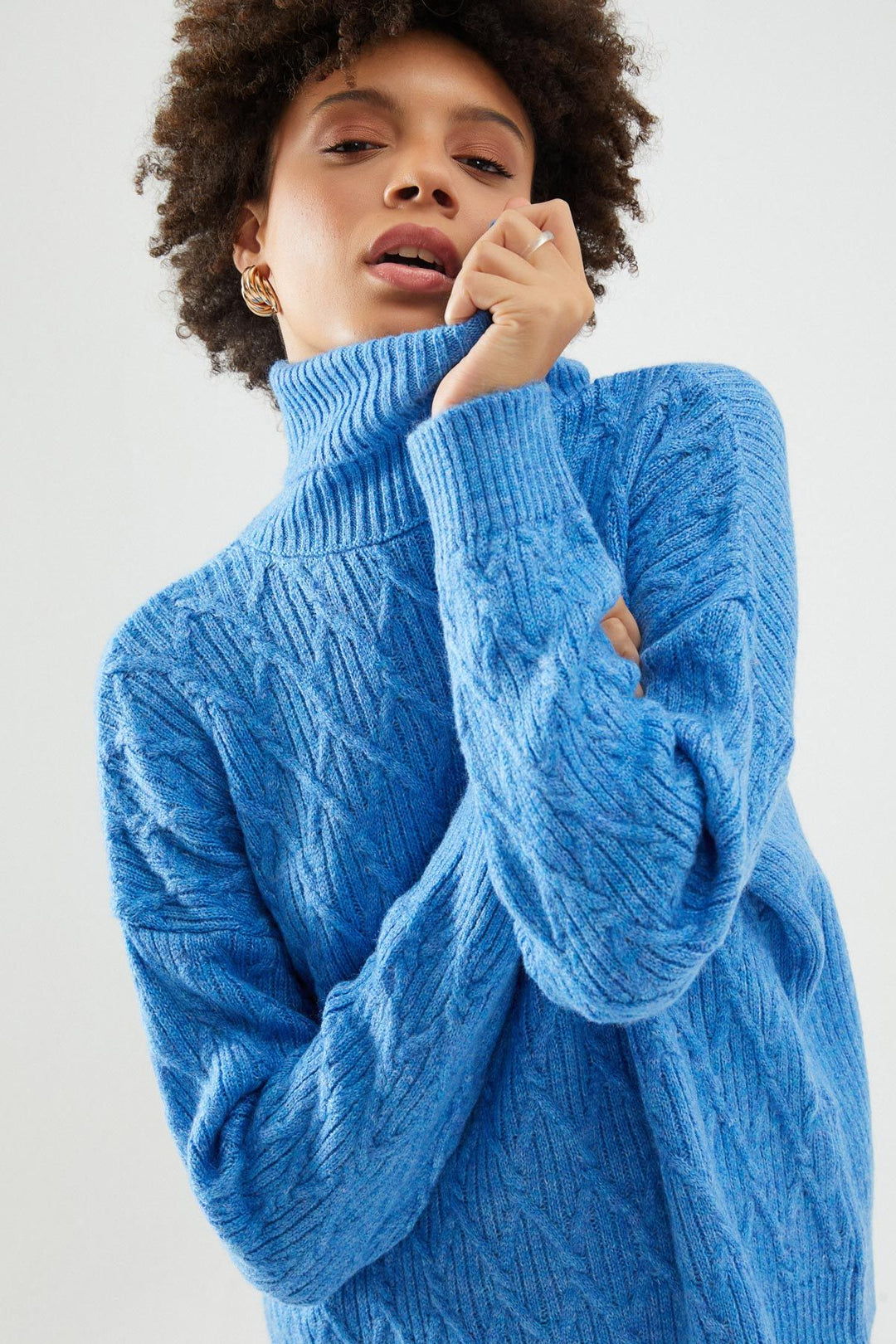 Boğazlı Kazak Mavi