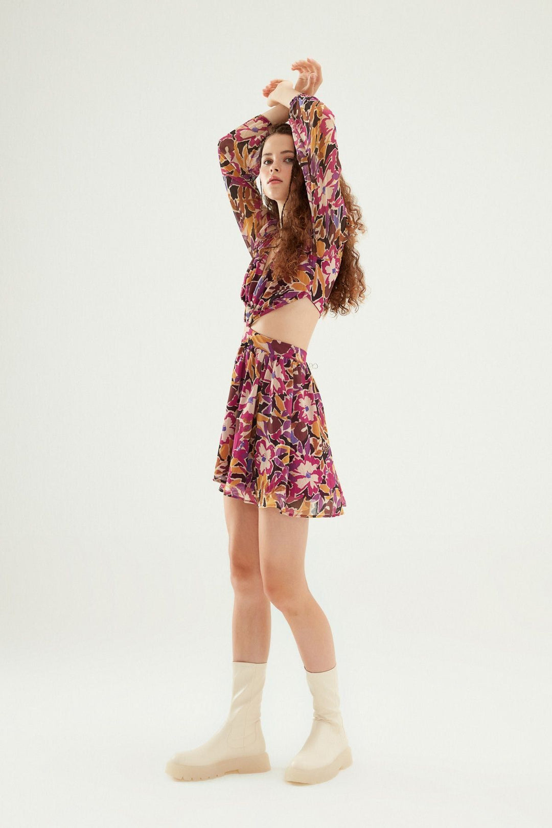 Decollete V-Neck Dress Orchid