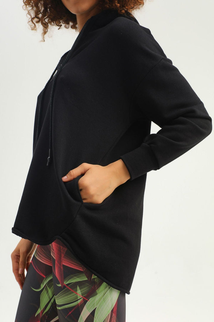 Hooded Oversize Sweatshirt Black
