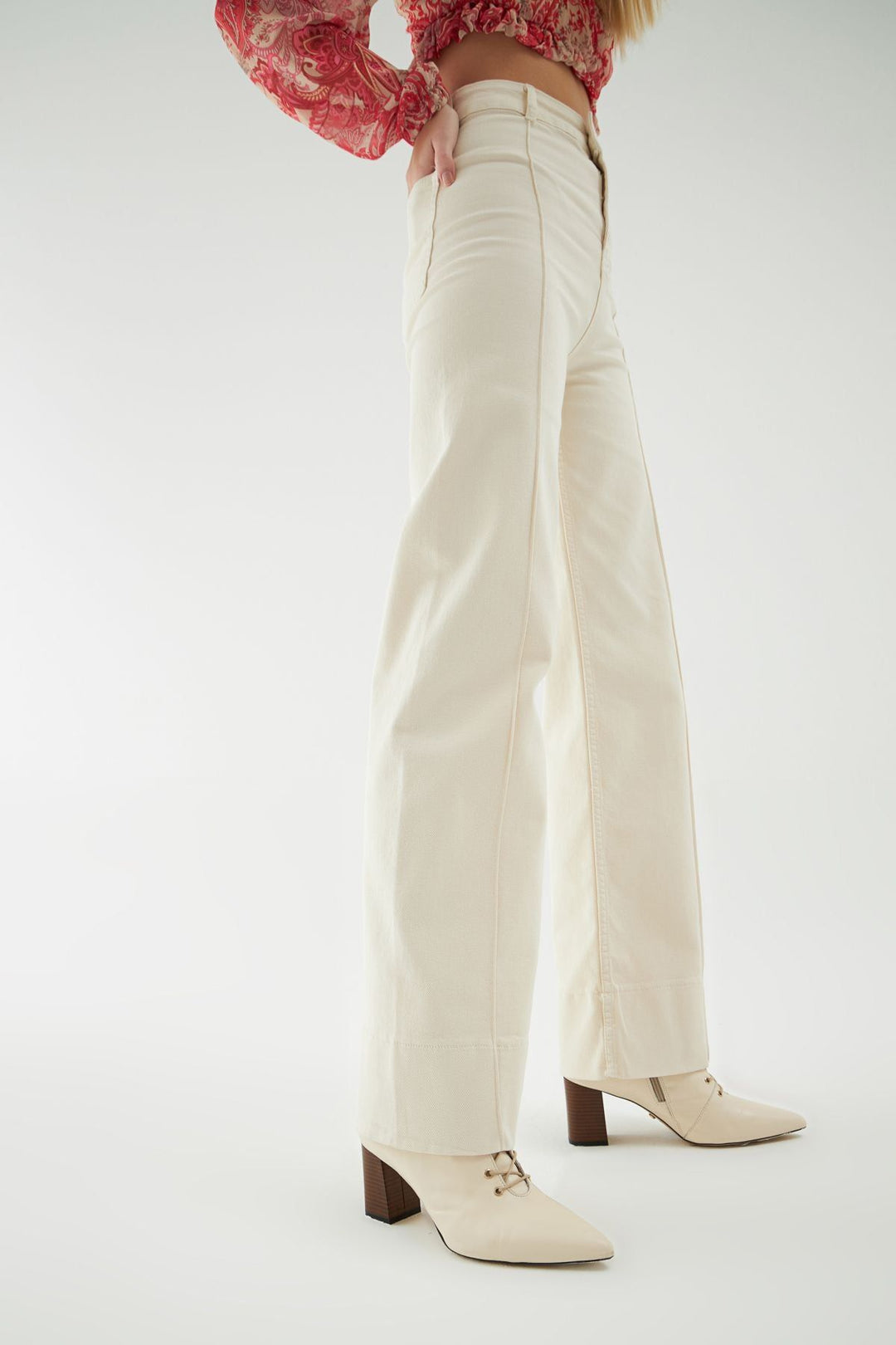 Bol Paça Gabardin Pantolon Kemik