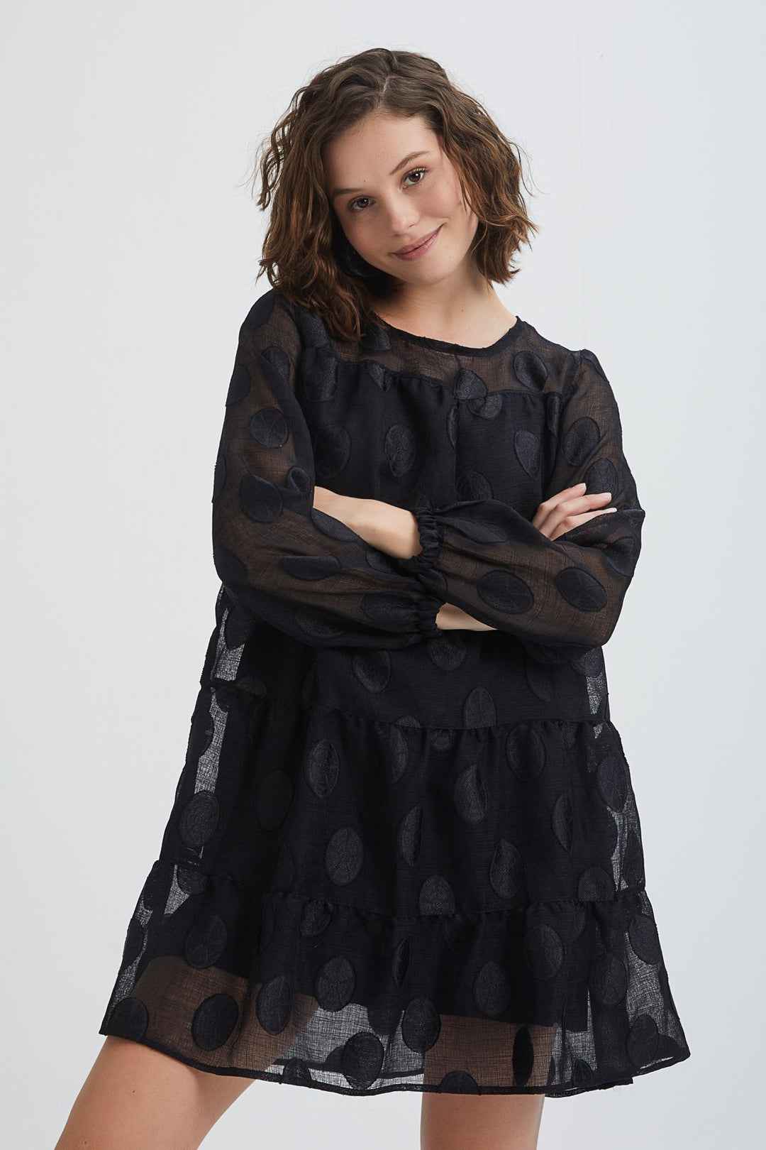 Big Polka Dot Tulle Dress Black