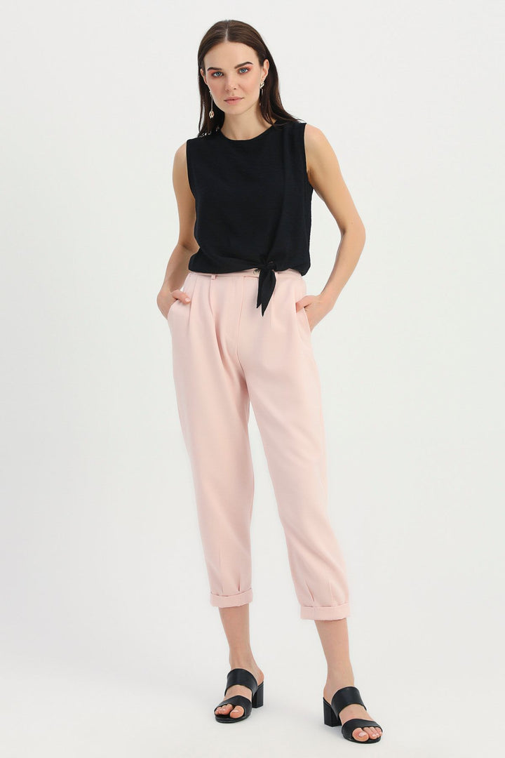 Tie Detailed Tank Top Black