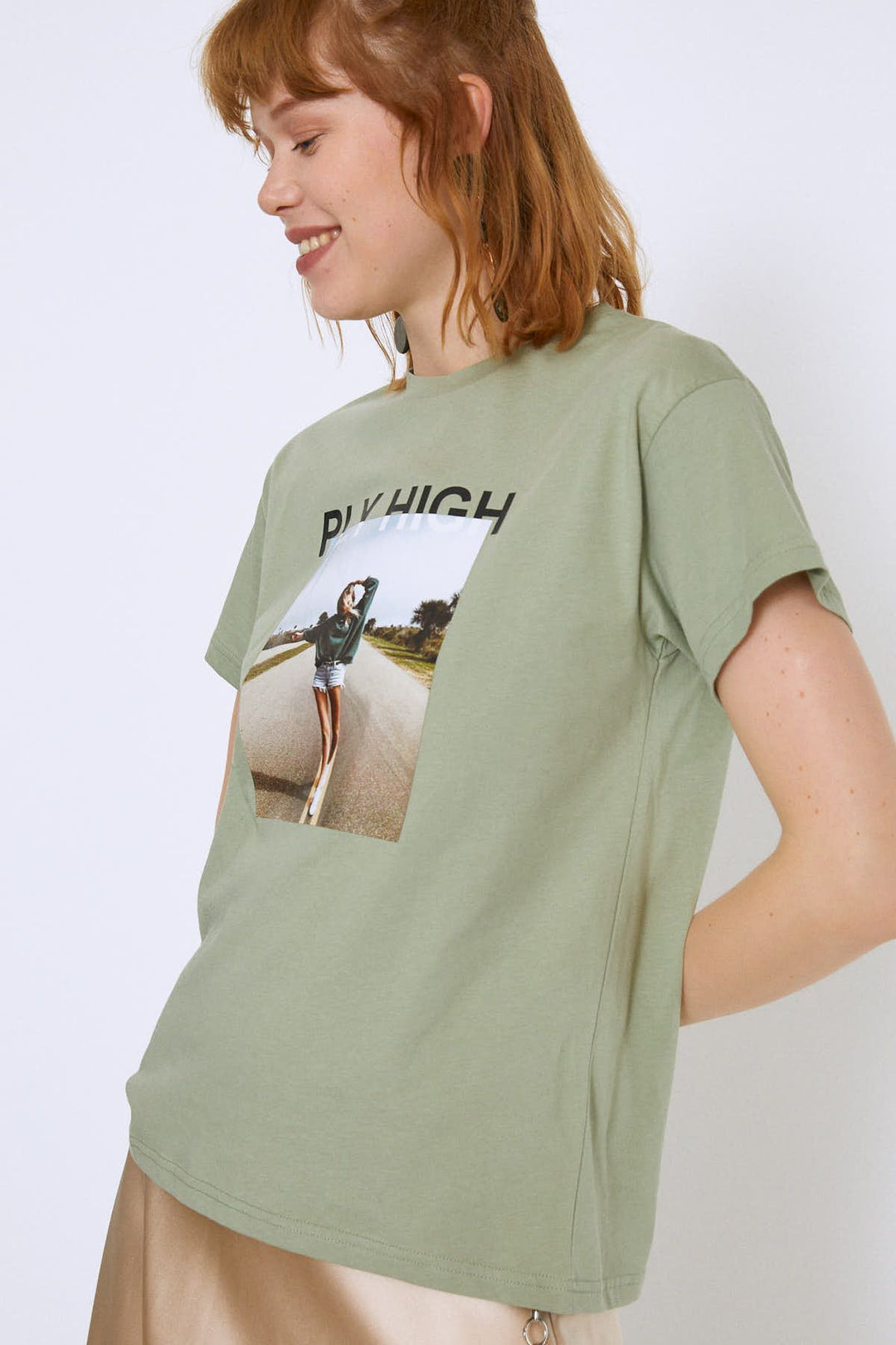 Baskılı Tişört Mint