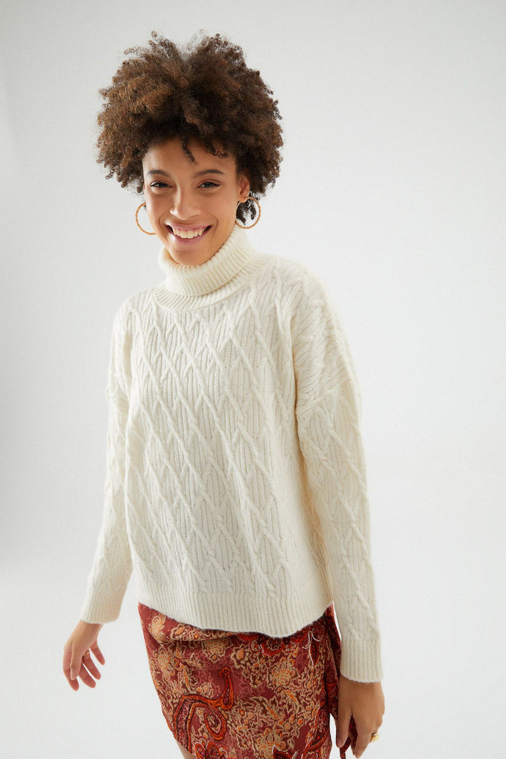 Turtleneck Sweater Ecru