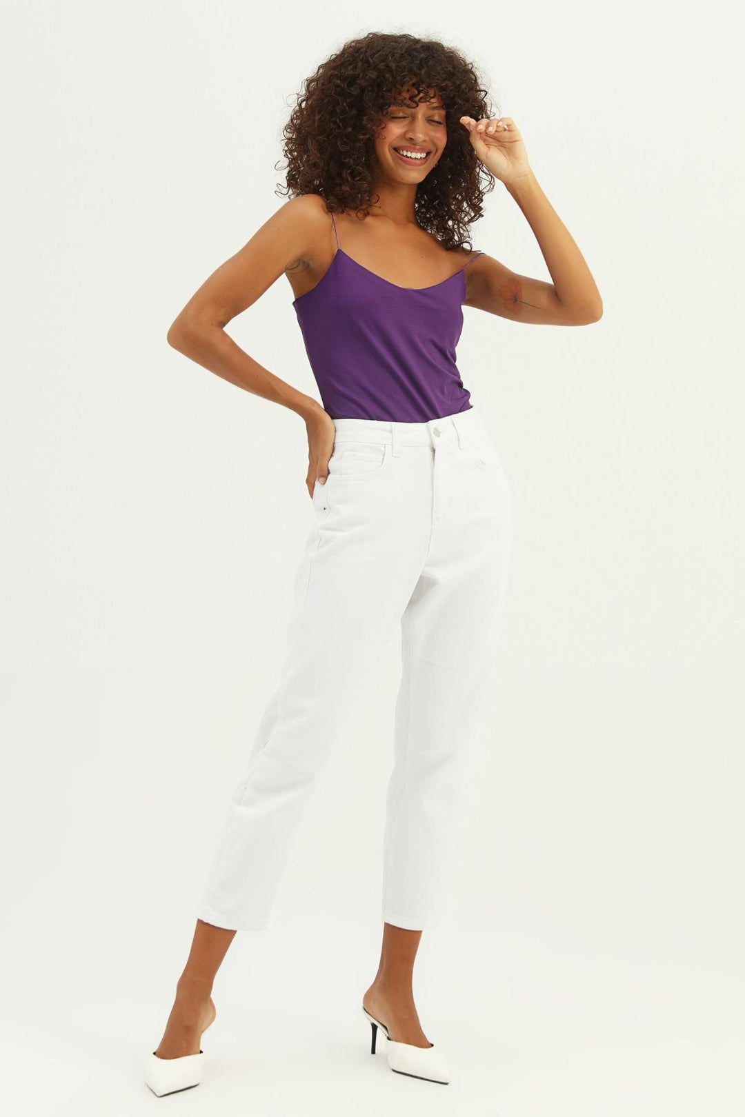 Rope Strap Undershirt Purple