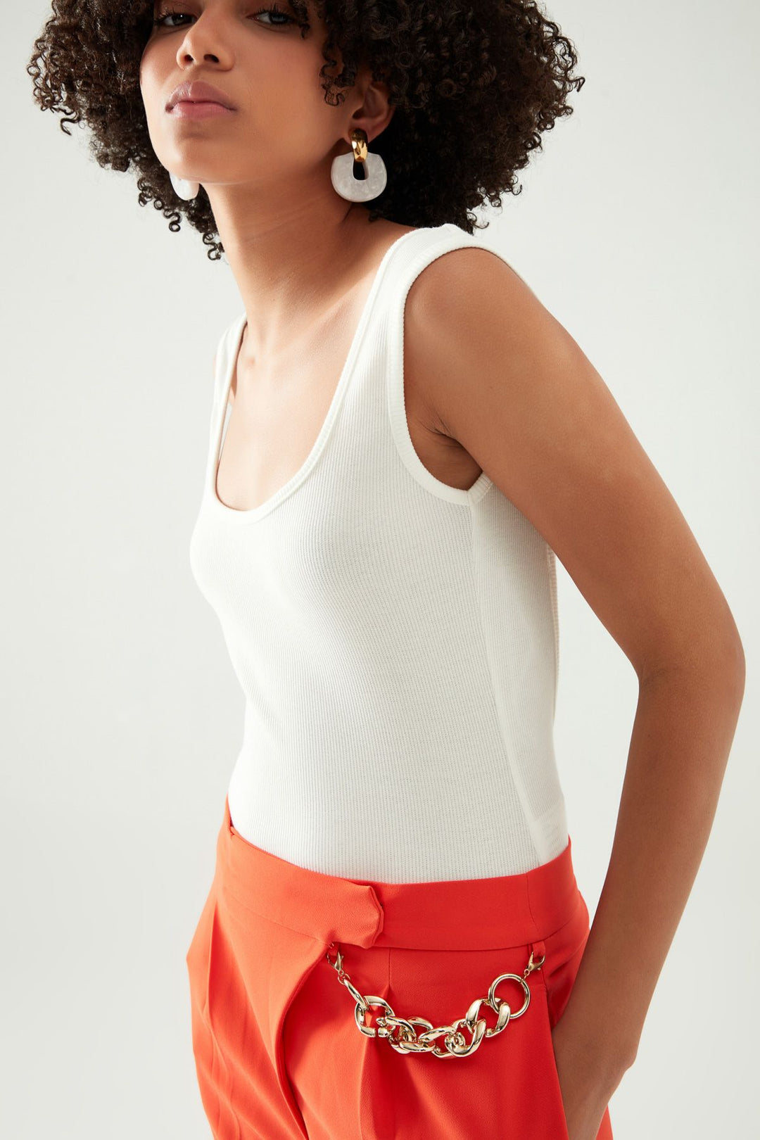 Low Back Strap Bodysuit White