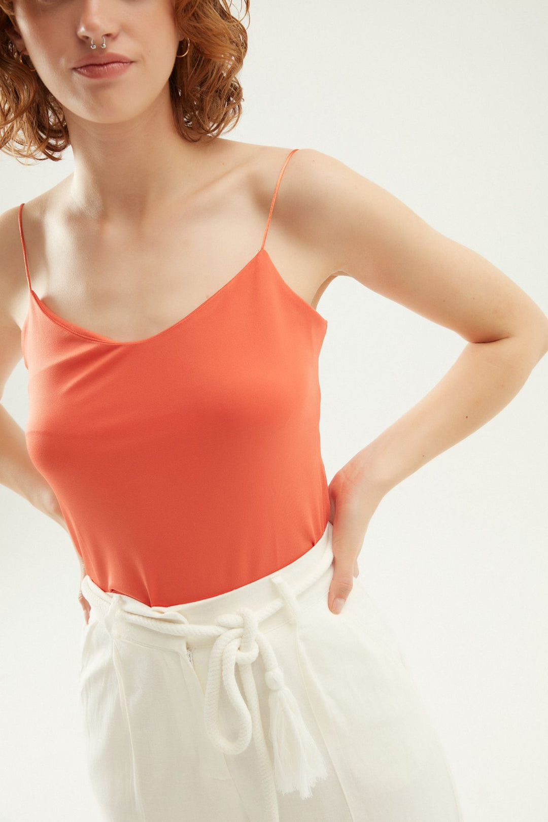 Rope Strap Undershirt Orange